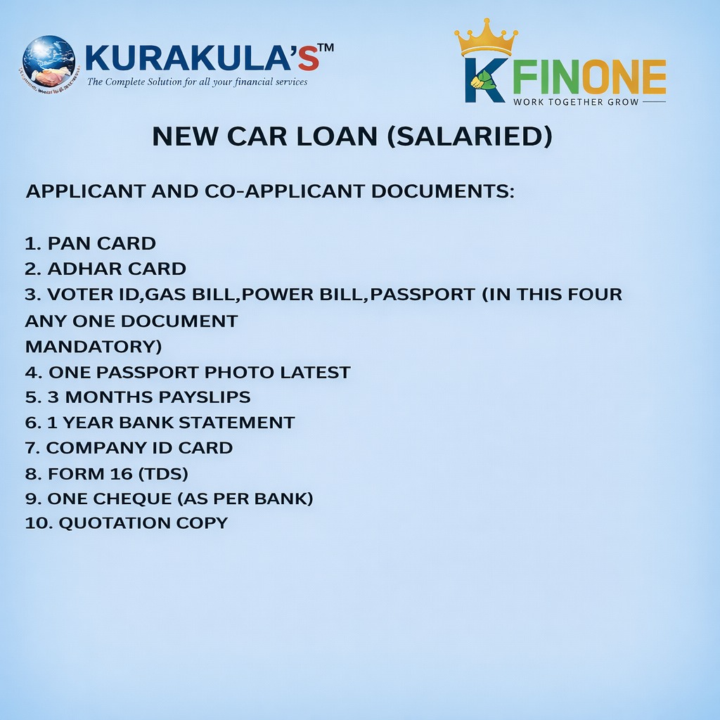 NEW CAR LOAN  SALARIED
