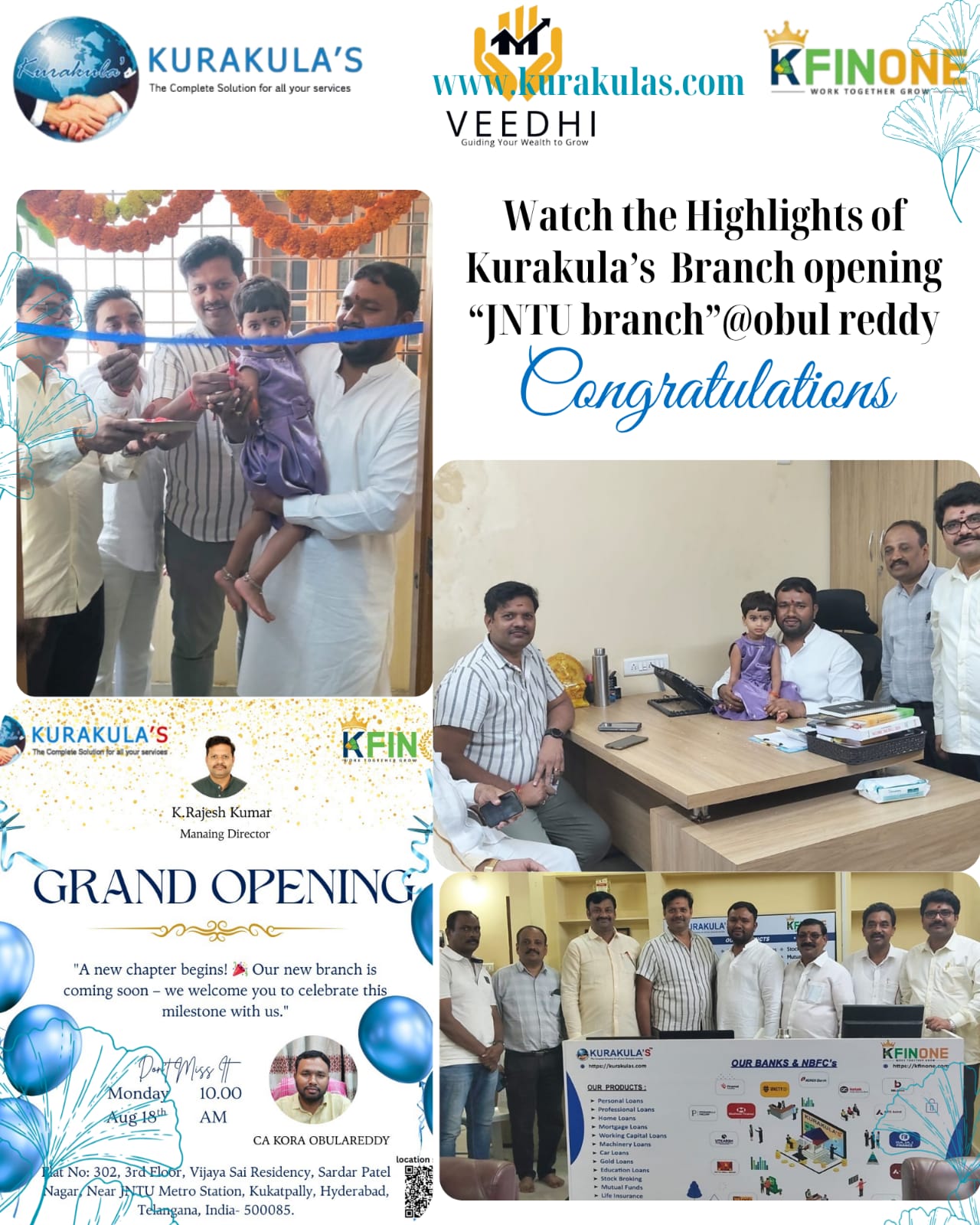 Kurakulas 8th Branch Grand Opening @ JNTU