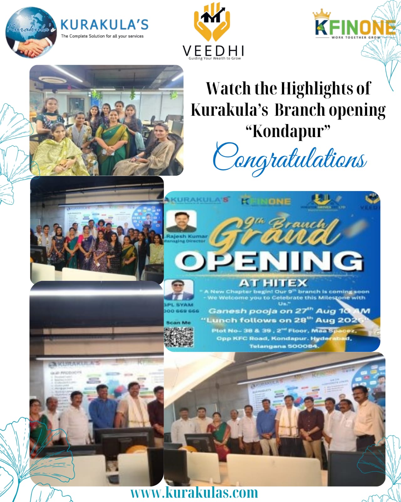 Kurakulas 9th Branch Grand Opening @ KONDAPUR