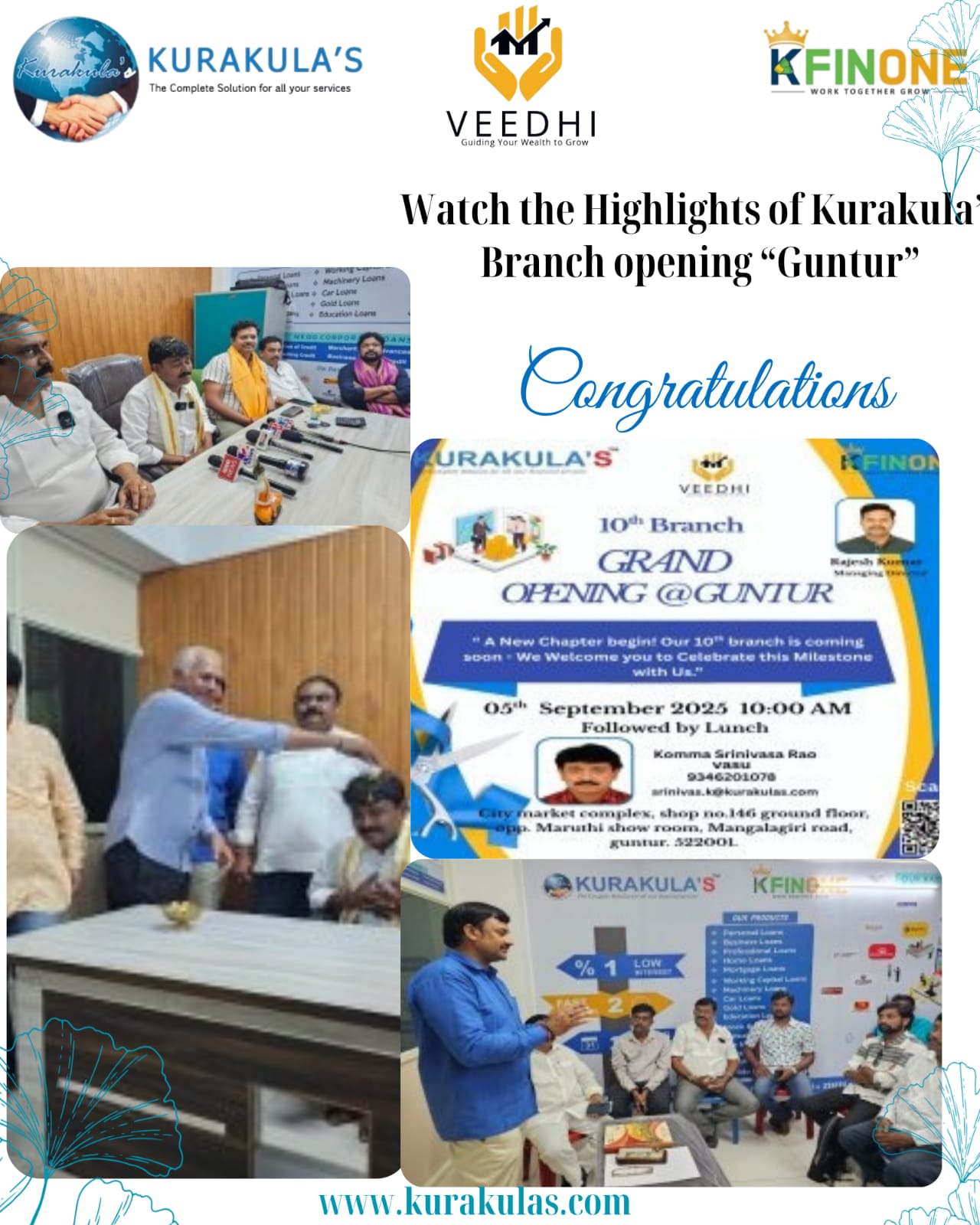 Kurakulas 10th Branch Grand Opening @ GUNTUR