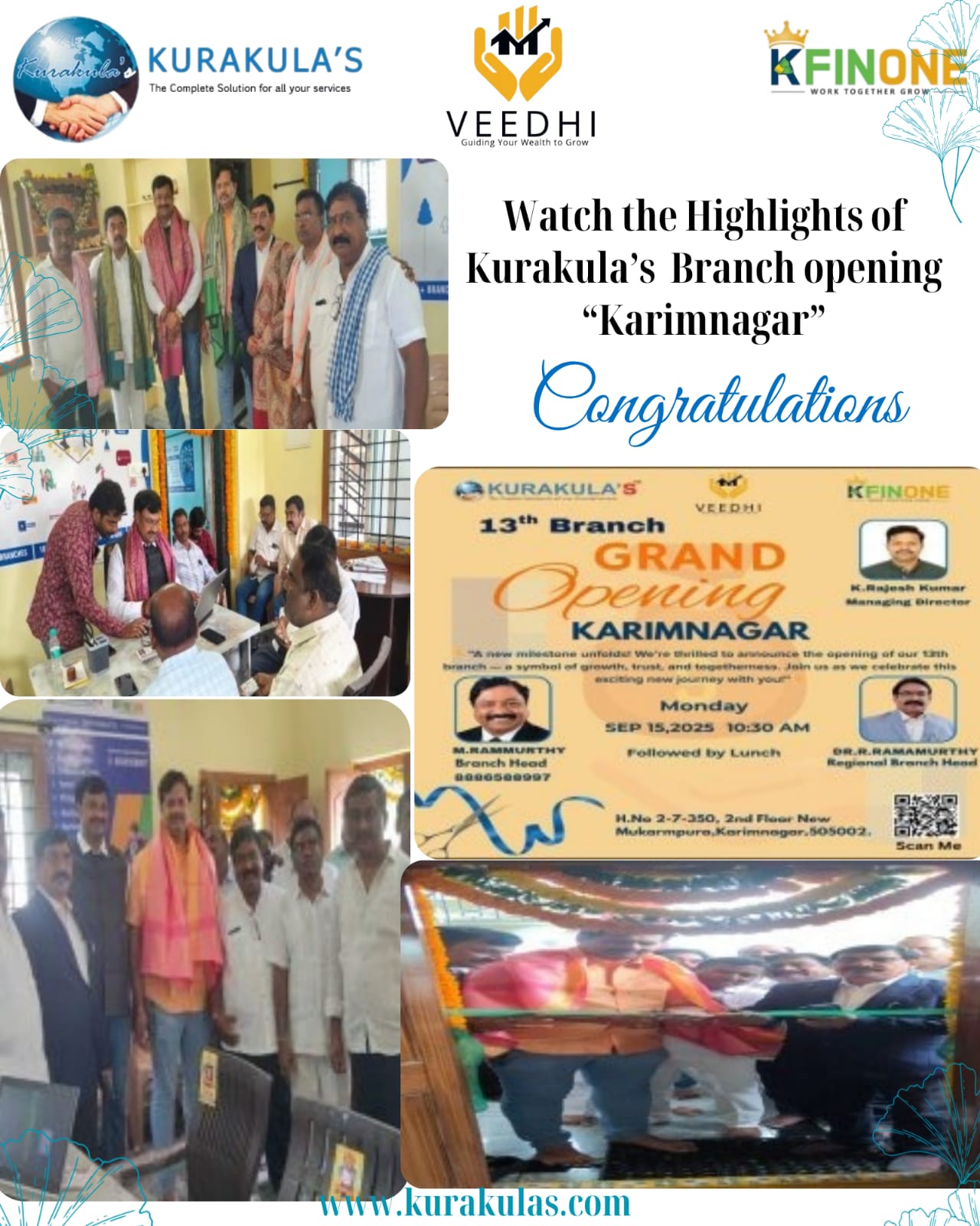 Kurakulas 12th Branch Grand Opening @ KARIMNAGAR