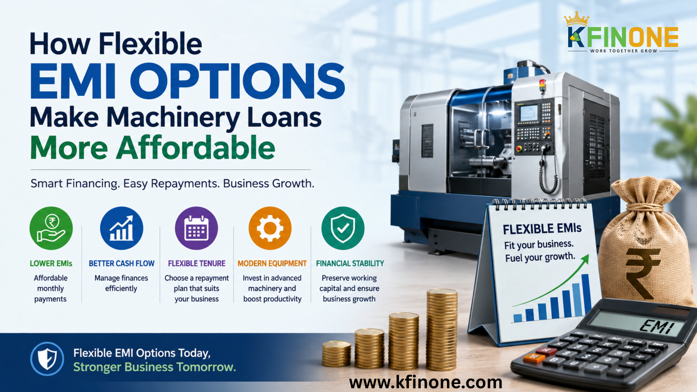 How Flexible EMI Options Make Machinery Loans More Affordable